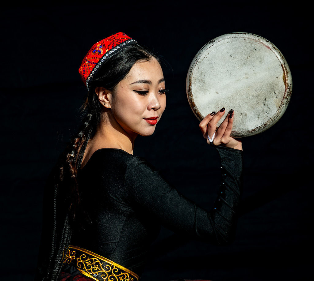 Chinese Lady Dancer with tambourine
