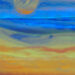 sunset over the sea, taken in a glass bottle