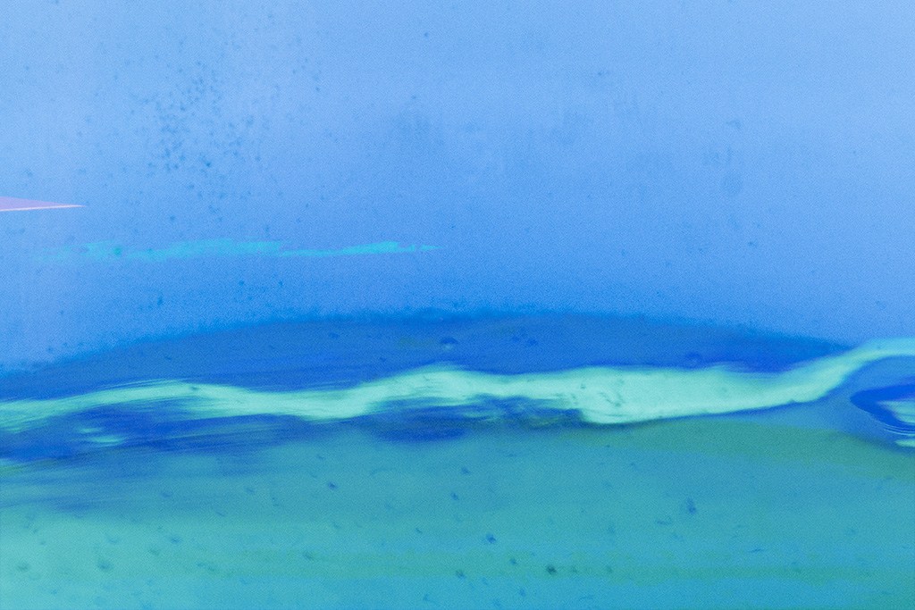 Waterscape taken in blue green glass