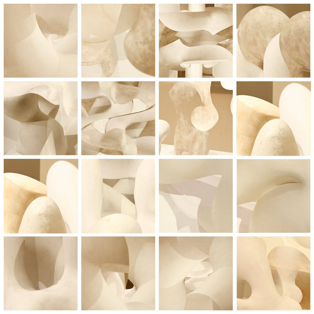 Double exposure of jean Arp Plaster forms
